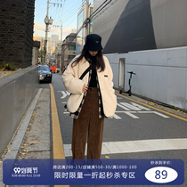 SIXI SIXI home made 19 autumn and winter corduroy pants children loose retro overalls pants plus velvet wide leg pants