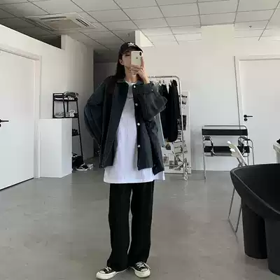 SIXI SIXI home homemade spring denim jacket female loose Korean version Joker bf tooling style casual top