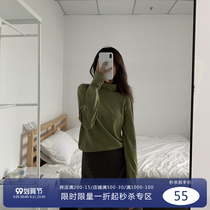 SIXI SIXI home homemade 19 autumn and winter high collar base shirt female thin thick interior soft long sleeve T-shirt top