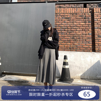 SIXI SIXI home homemade 19 autumn and winter plaid pleated skirt women long thin versatile A- line dress