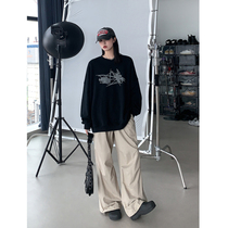 SIXI Four Heaters Spring Oversize Large Edition Manuscript Printed Acrosico Loose Round Collar Long Sleeve Jacket