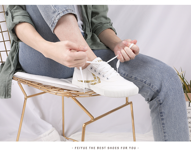 Feiyue bước nhảy của phụ nữ Giày nhỏ màu trắng Giày nữ xu hướng thời trang Giày thể thao giản dị đôi sinh viên Giày nam giày vải - Plimsolls giày the thao nam