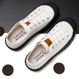 Feiyue Новые высокие парусиновые туфли Feiyue модные и универсальные: печенье, сухие кроссовки, повседневная 𫔮спортивная китайская женская обувь в стиле ретро.