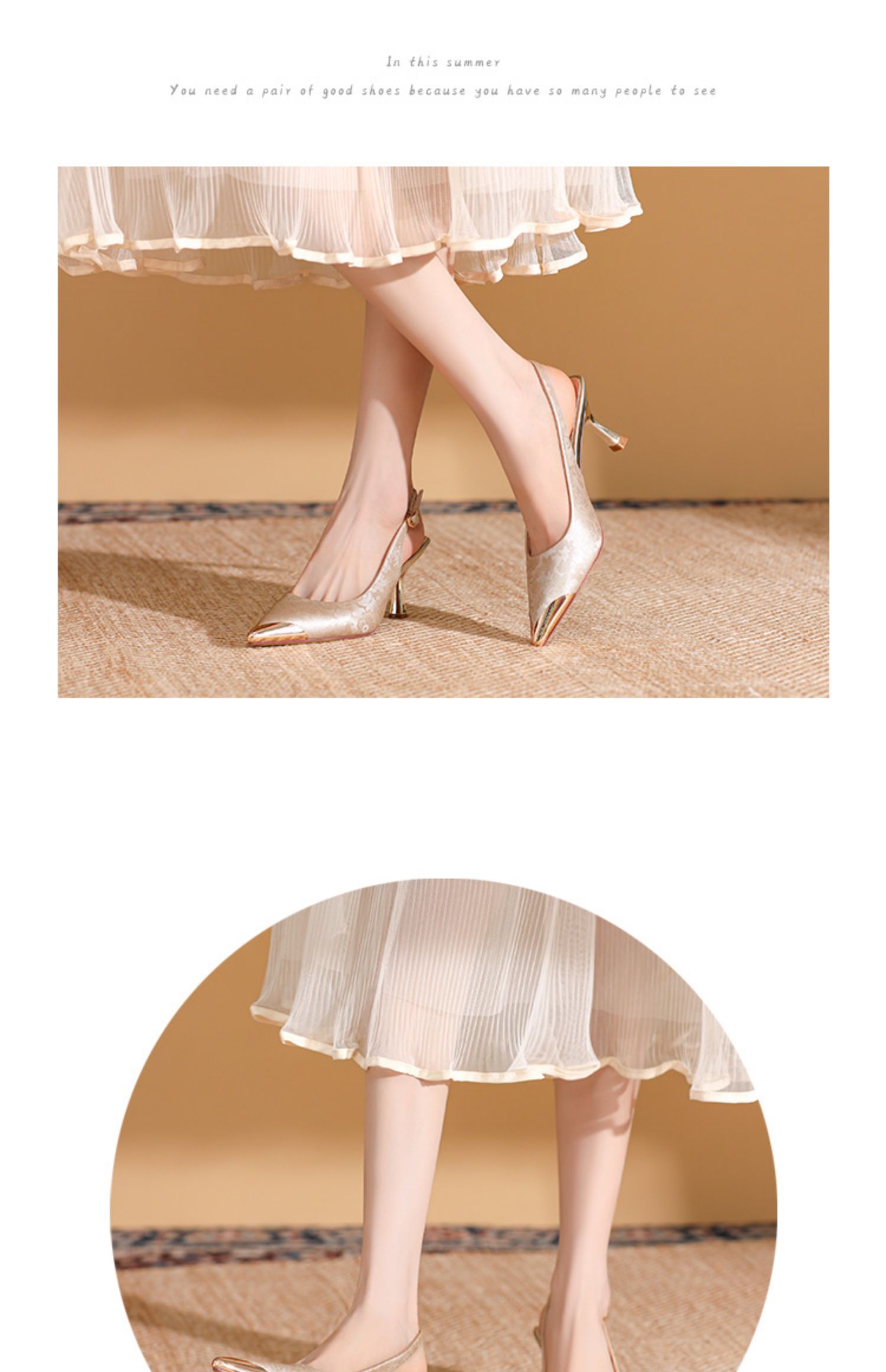 C9273 1380K GIÀY CAO GÓT NỮ RUOREAG MŨI NHỌN GÓT NHỌN QUAI HẬU GIÀY DÉP NỮ G04 SẢN PHẨM MỚI