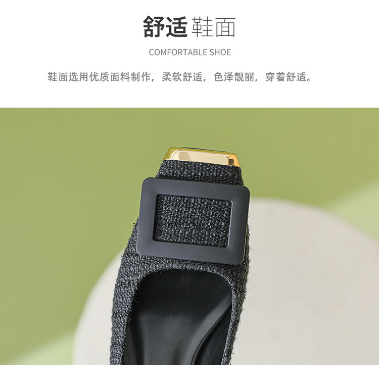 C9565 1420K GIÀY CAO GÓT NỮ RUOREAG GÓT VUÔNG PHỤC CỔ CỔ ĐIỂN GIÀY DÉP NỮ G04 SẢN PHẨM MỚI