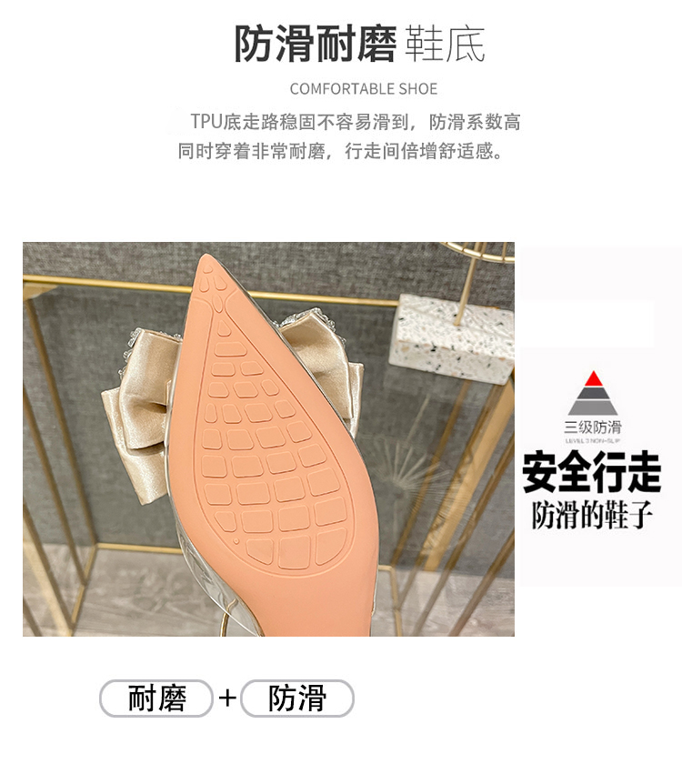 C9318 1420K GIÀY DÉP SANDAL NỮ RUOREAG THẮT NƠ BƯỚM GẮN ĐÁ MÙA HÈ TRONG SUỐT GIÀY DÉP NỮ G04 SẢN PHẨM MỚI