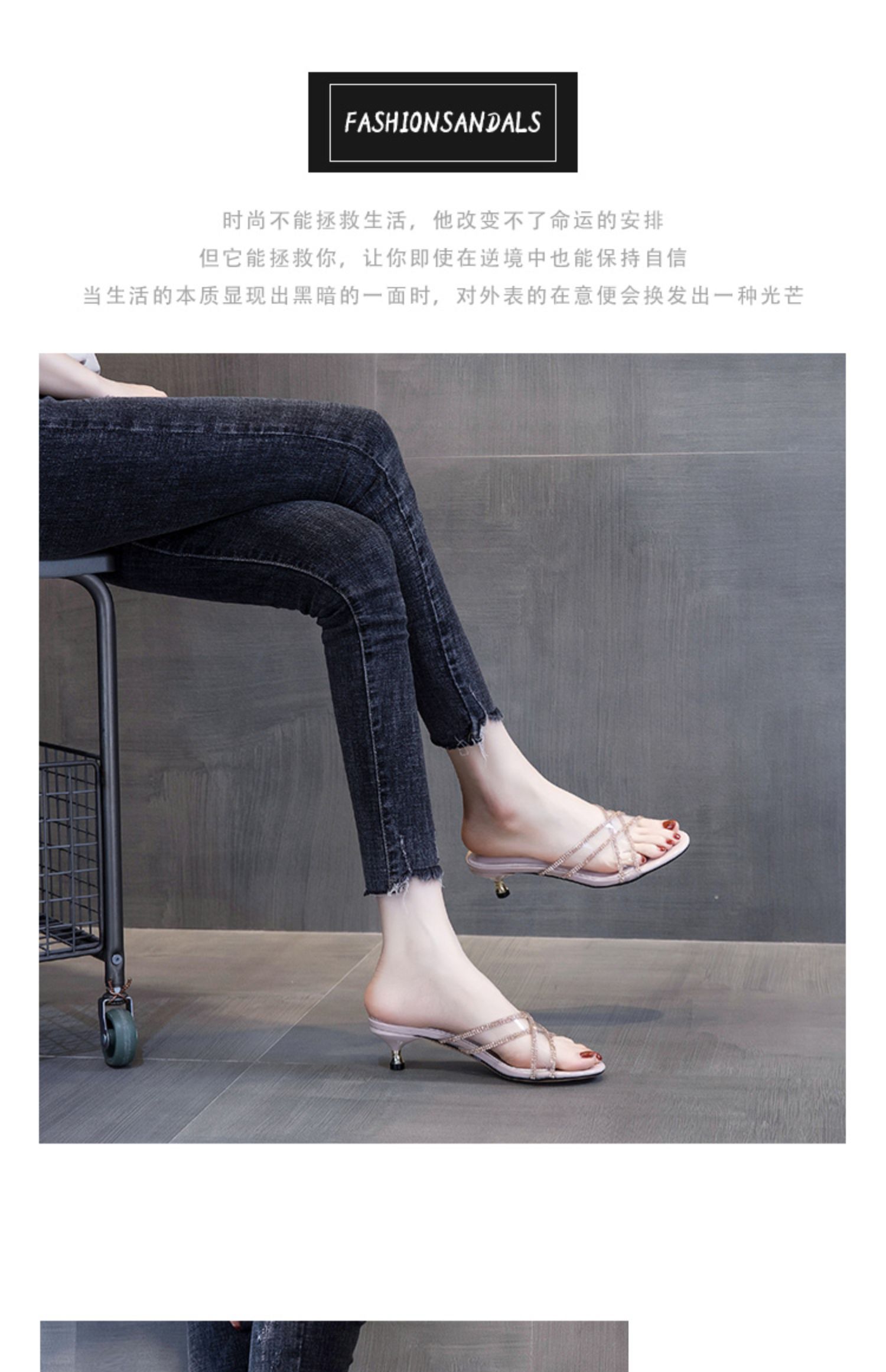 C9231 1280K GIÀY DÉP SANDAL NỮ RUOREAG GẮN ĐÁ GÓT NHỌN MÙA HÈ GIÀY DÉP NỮ G04 SẢN PHẨM MỚI
