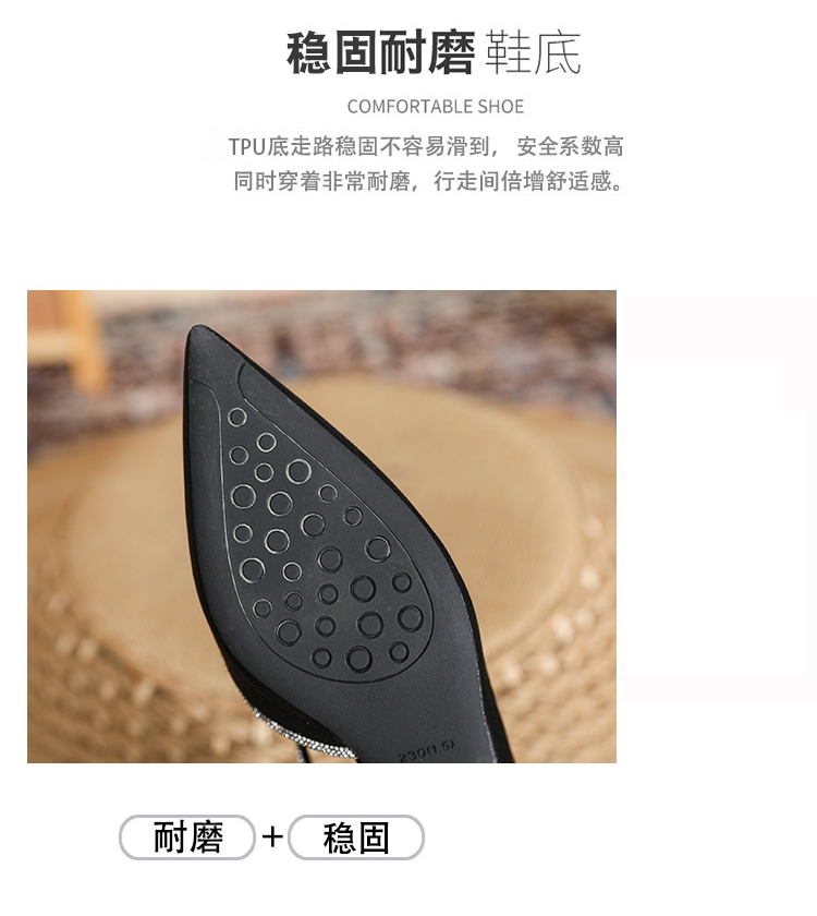 C9607 1380K GIÀY CAO GÓT NỮ RUOREAG GẮN ĐÁ MŨI NHỌN GÓT NHỌN MÙA HÈ GIÀY DÉP NỮ G04 SẢN PHẨM MỚI