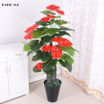 Simulation plant fortune tree living room floor-to-ceiling large potted scene interior decoration plastic flower fake tree fake flower ornaments