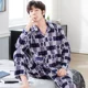 Pyjama 胡 Đồ ngủ trung niên nam mùa thu nhung san hô dày dày vừa vặn dài tay phù hợp với nhung xu hướng thời trang 2021