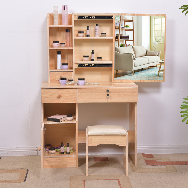 New Solid Wood Bedroom Dresser Dressing Table Minimalist Modern