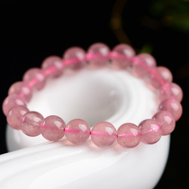 Heather bamboo Russian natural strawberry crystal bracelet female powder Crystal Rose Crystal powder crystal crystal powder crystal bracelet bracelet jewelry