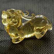 Heather bamboo Brazil natural citrine ornaments citrine unicorn ornaments home accessories