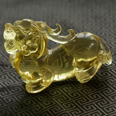 Heather bamboo Brazil natural citrine ornaments citrine unicorn ornaments home accessories