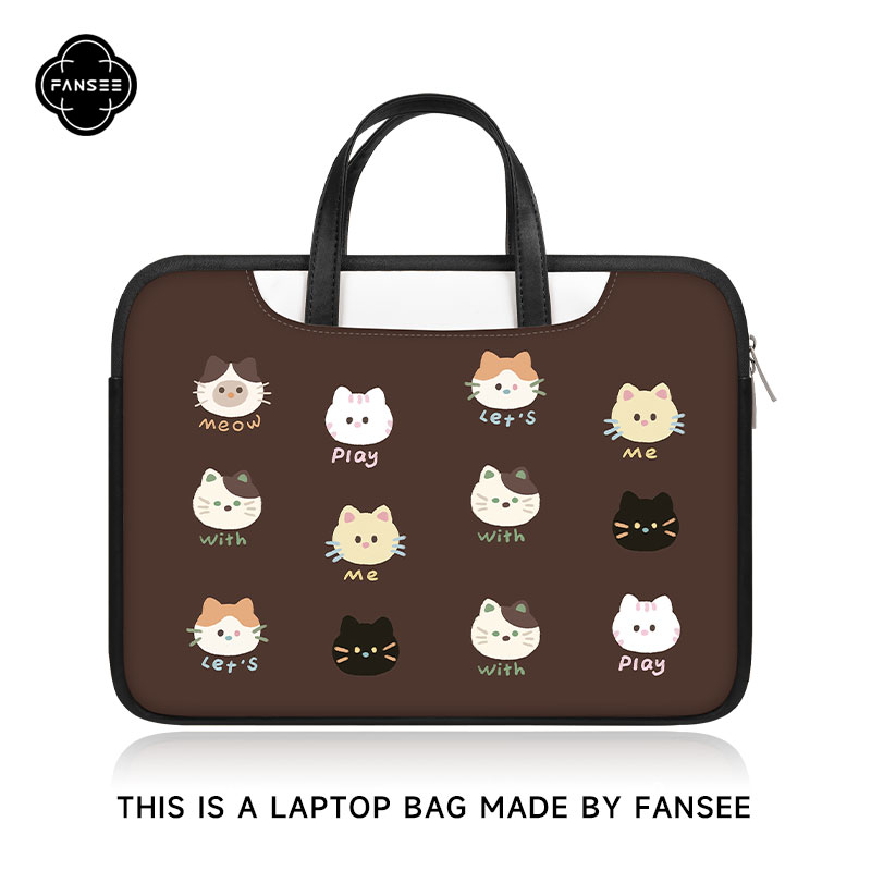 Fan Xi Cartoon Kitty Illustrations Notebook Bag Carry-on application Apple macbook15 points 6 inch air13 3 inch Huawei matebook Lenovo woman 14 liner bag pr