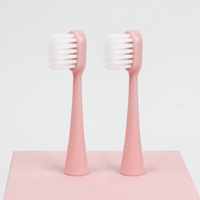 Электрическая зубная щетка (розовая мягкая щетка) x2