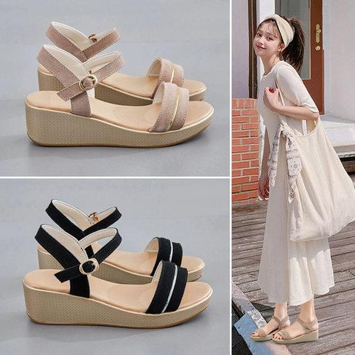 Сандалии, обувь, летняя универсальная подходит с юбкой на платформе для отдыха