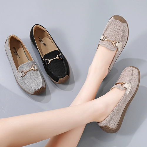 Слипоны, обувь, нескользящие дышащие туфли для матери, мягкая подошва, для среднего возраста