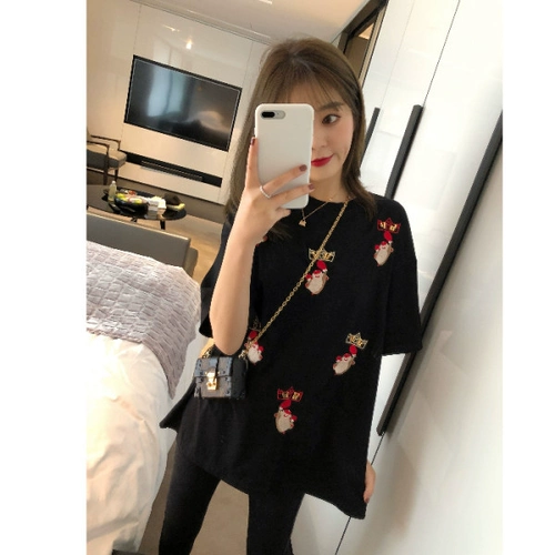 Летняя одежда, хлопковая футболка с коротким рукавом для школьников, 2020, в корейском стиле, с вышивкой, короткий рукав