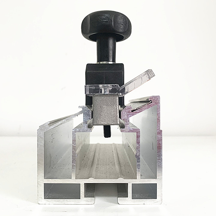 Push table saw ruler pumping core accessories Positioning locking European large patron plate fixed scale parts Aluminum groove magnifying glass baffle