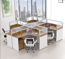 Staff desk combination screen Work position table Single person Beijing desk 4-person office screen partition table