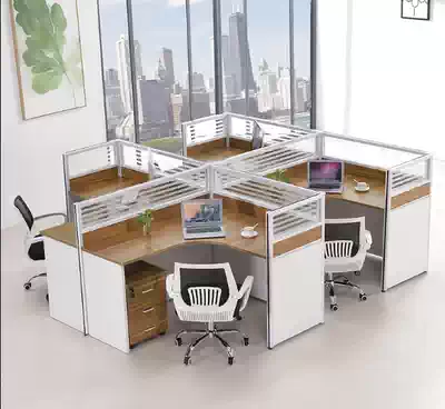 Staff desk combination screen Work desk Single-person Beijing desk 4-person office screen partition table