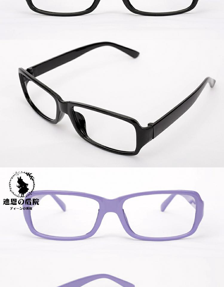 Giải phóng mặt bằng Đạo cụ COSPLAY Màu kính gọng kính Kính gọng kính Đỏ vàng xanh xanh tím đen và kính trắng đầm cosplay