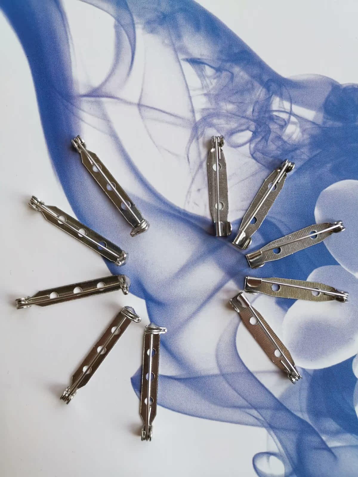 Metal simple pins 3-3 2 environmental protection safety brooches Bar lolita badges Handmade accessories materials