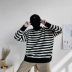 Áo len nam 2019 phiên bản Hàn Quốc mới của xu hướng áo crop top rộng rãi theo phong cách Hong Kong xu hướng áo dệt kim - Cặp đôi áo len