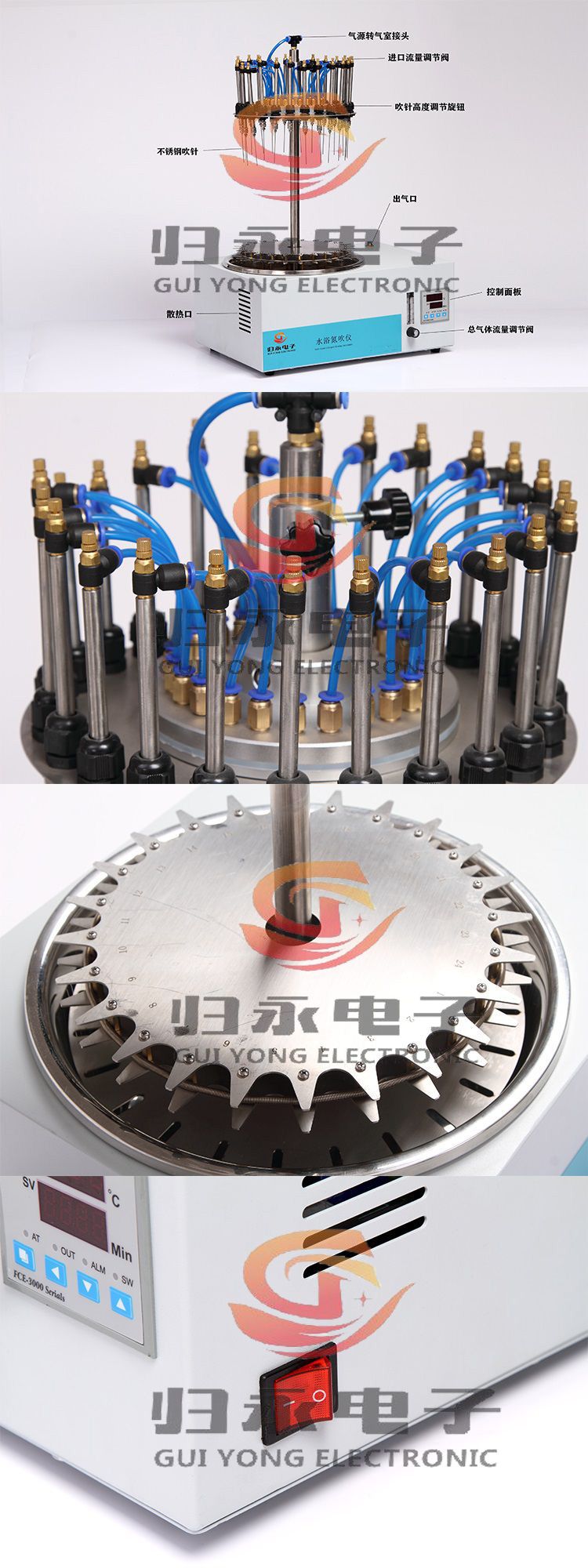 24孔圆形水浴氮吹仪