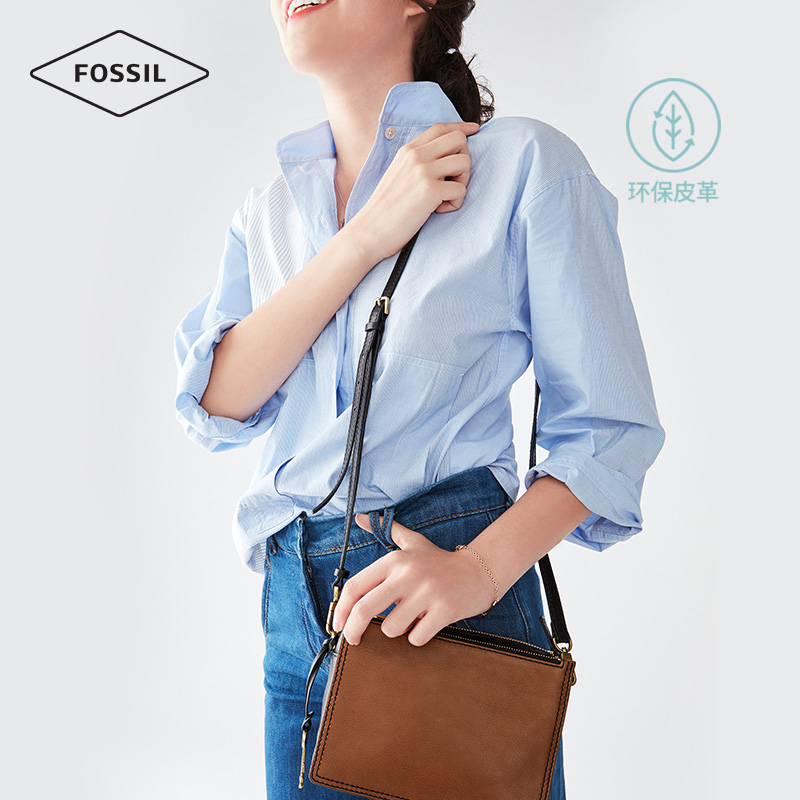 Fossil 化石 Campbell系列 女式牛皮单肩斜挎包 ZB7264001 凑单折后￥384顺丰包邮 3色可选