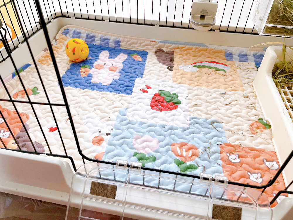The Pamby Pet Ground Mat Rabbit Dutch Pig Cat Dog Blanket Four Seasons Universal Non-slip Cage Cushion Protective Feet Easy To Clean