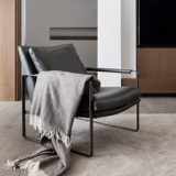 Северная кожа минималистская световая роскошная диван -стул однопомол дизайнерский повседневный стул Простой балкон гостиная кресло подложек