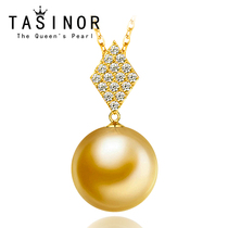 TASINOR Jewelry Nanyang Seawater Gold Pearl Pendant Necklace Female 18k Gold Gold Gift for Lover and Mother