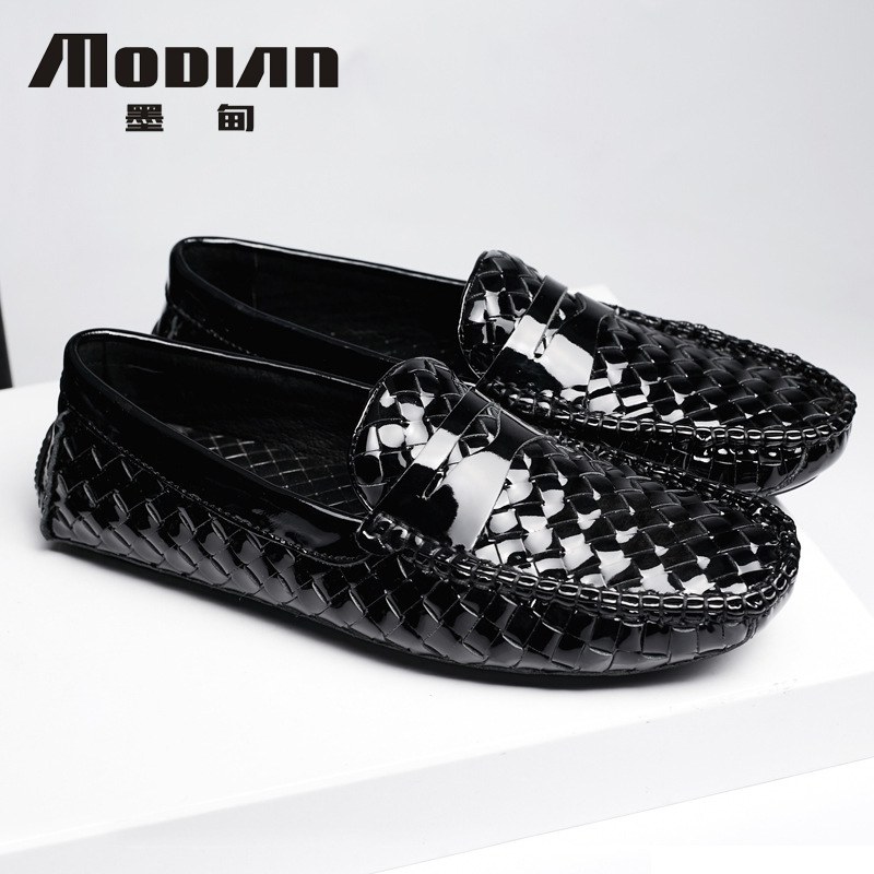 Modian Doudou shoes men's leather shoes breathable casual bag shoes patent leather British driving shoes a pedal lazy men's shoes