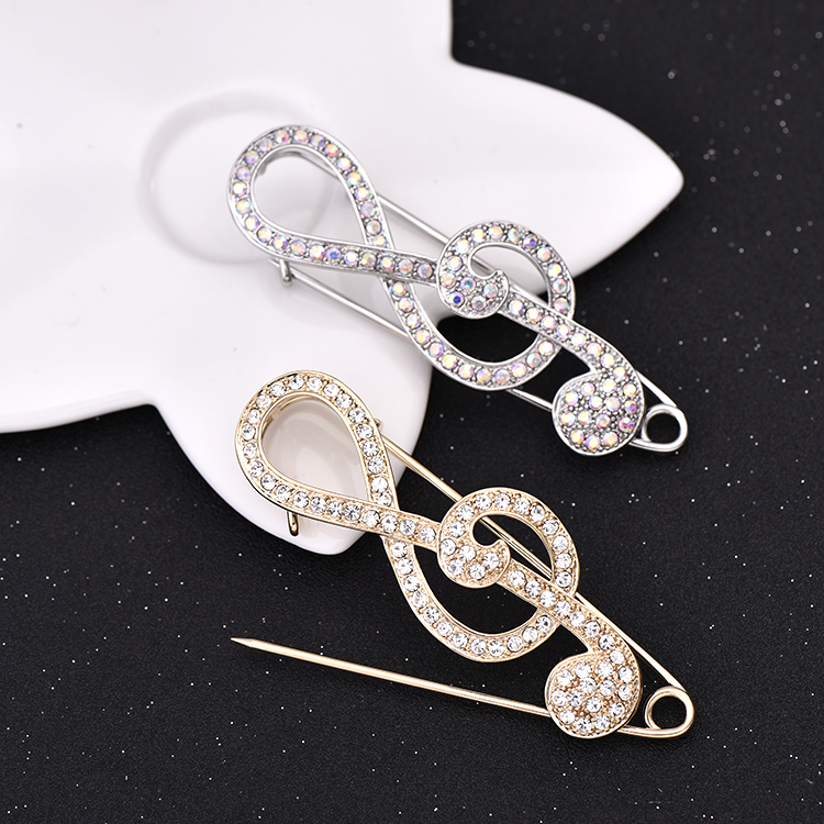 Cao cấp đơn giản trâm cài áo khoác nữ pin cardigan retro ghi chú pin lớn khóa áo len trang trí với quà tặng trang sức ghim cài áo vest nam cao cấp