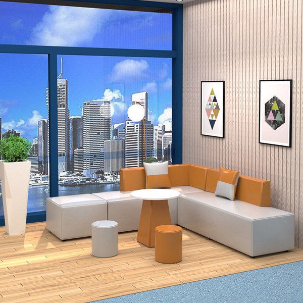 Office creative special-shaped sofa coffee table combination simple modern business reception training institution reception rest area