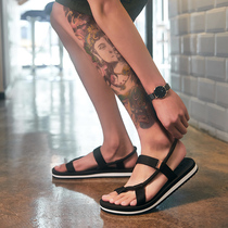 Sandals mens summer flip-flops fashion sandals mens trend Korean mens dual-use beach shoes casual drag