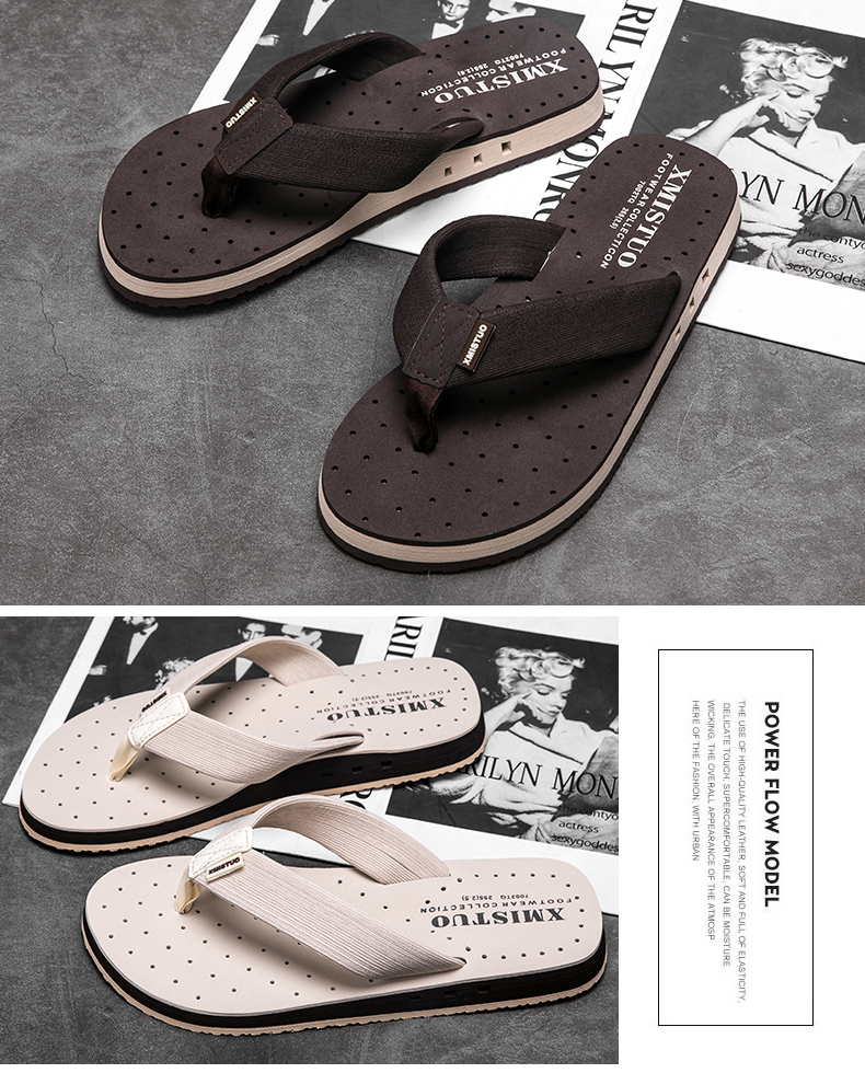 Dép nam mùa hè flip flops xu hướng ngoài trời non-slip đáy mềm tính cách chịu mài mòn của nam giới dép thời trang mang giày bãi biển