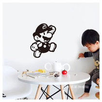Cute Mario Childrens room Bedroom headboard Flat decoration sticker Creative Cartoon Cartoon Wall Stickers