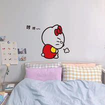 Hello kitty cat girl children room decorated cartoon wall stickers waterproof tile glass fridge stickler