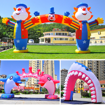  Custom inflatable arch Dolphin arch inflatable air mold Rainbow door opening celebration cartoon kindergarten childrens arch