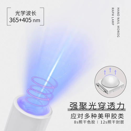 Портативная терапевтическая лампа для маникюра для ногтей, быстросохнущие портативные накладные ногти