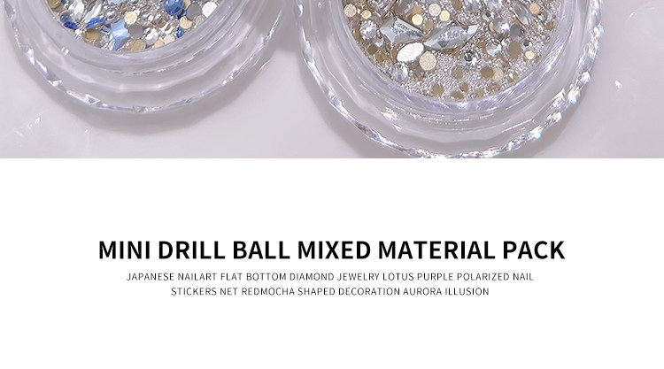 Mixed Nail Art Decoration Kit with Flat-back Czech Gems - Detail image 4