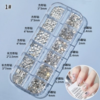 1#квадратный бриллиант+маленький круглый бриллиант