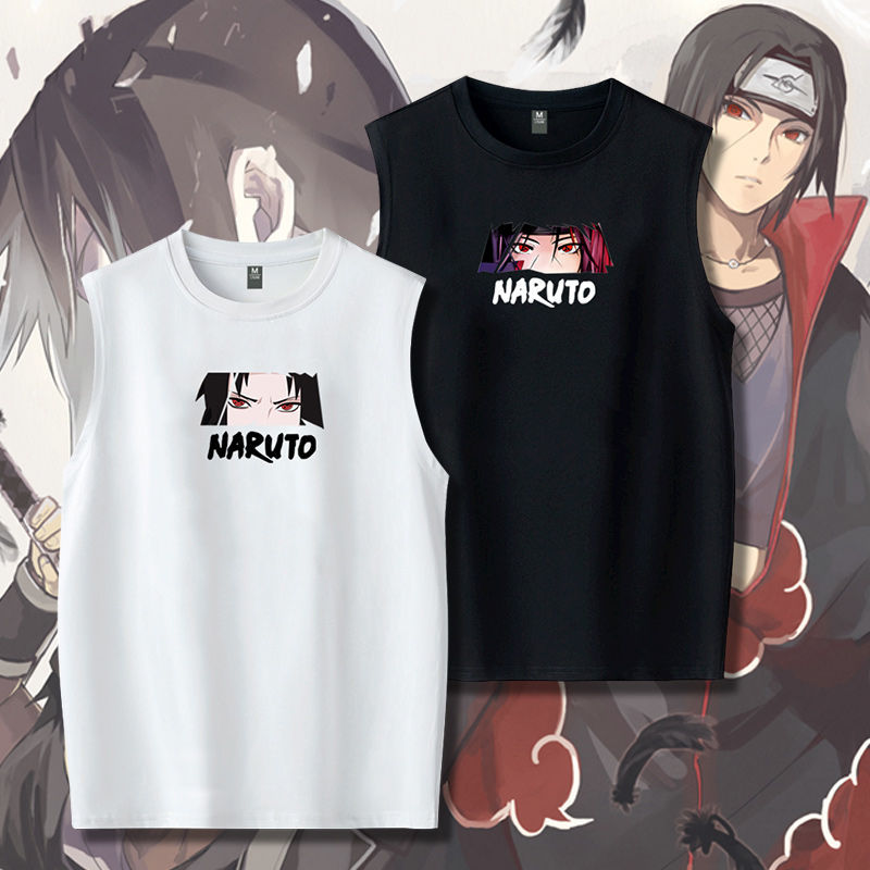 Quick-Drying Clothing Naruto Sharingan New Fashion Harajuku Style Personalized Sports Sleeveless T-Shirt Large Size Fashion Back