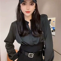 WH-2644#Одиночный черный топ