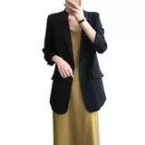 Шифоновый тонкий летний длинный белый пиджак классического кроя для отдыха, свободный крой, популярно в интернете, средней длины