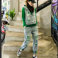 Зеленые штаны, куртка, комплект