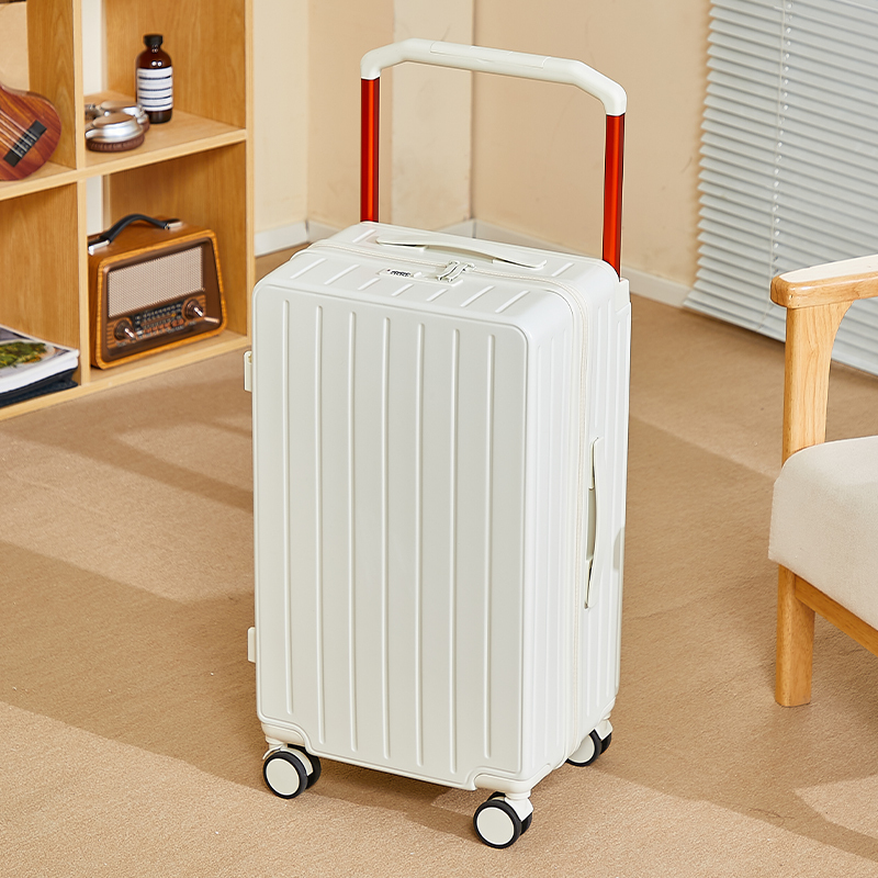 Chuxin 2025 New Model Suitcase for Women, Wide Trolley Case 24inch Zipper Travel Suitcase for Men, Student Trolley Password Case